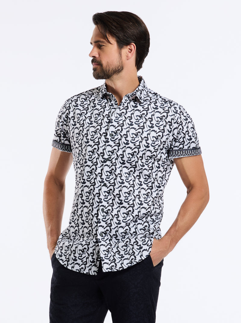THERON SHORT SLEEVE BUTTON DOWN SHIRT