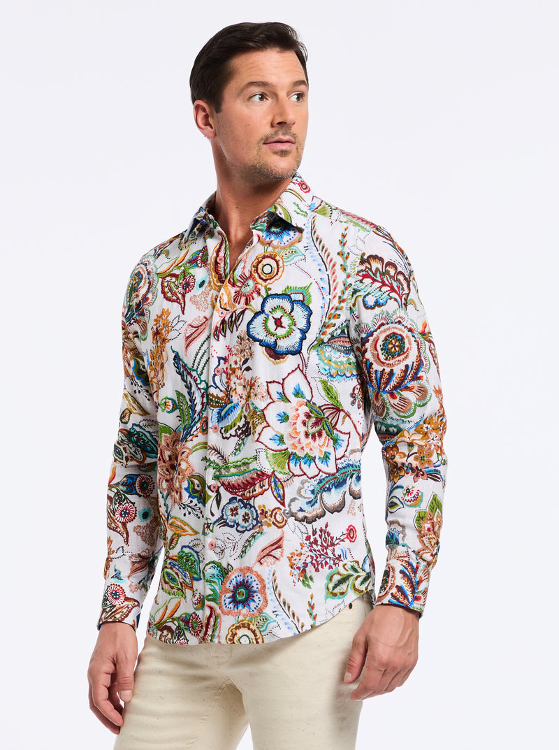 PALAWAN LONG SLEEVE BUTTON DOWN SHIRT