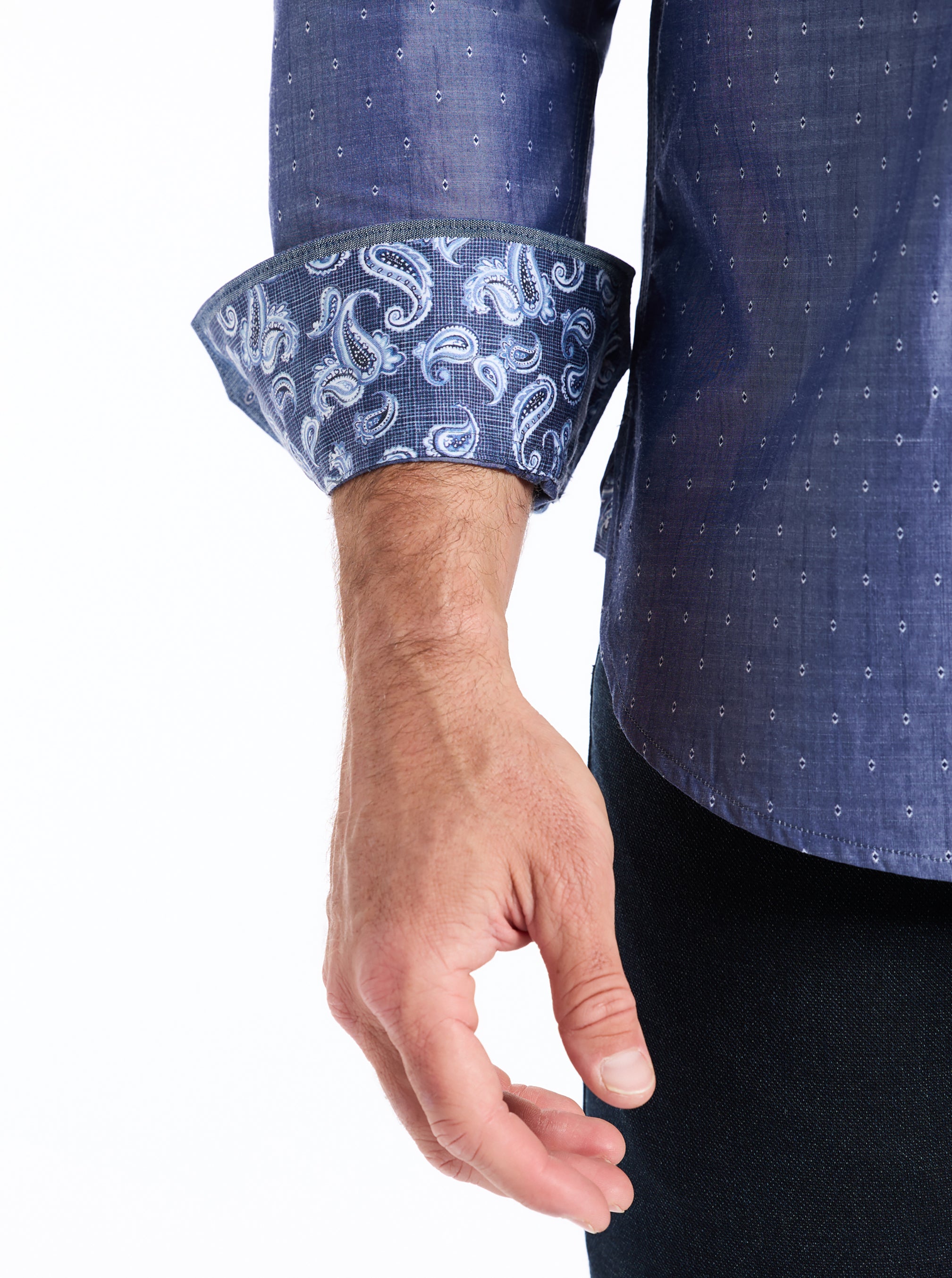 BOND LONG SLEEVE BUTTON DOWN SHIRT