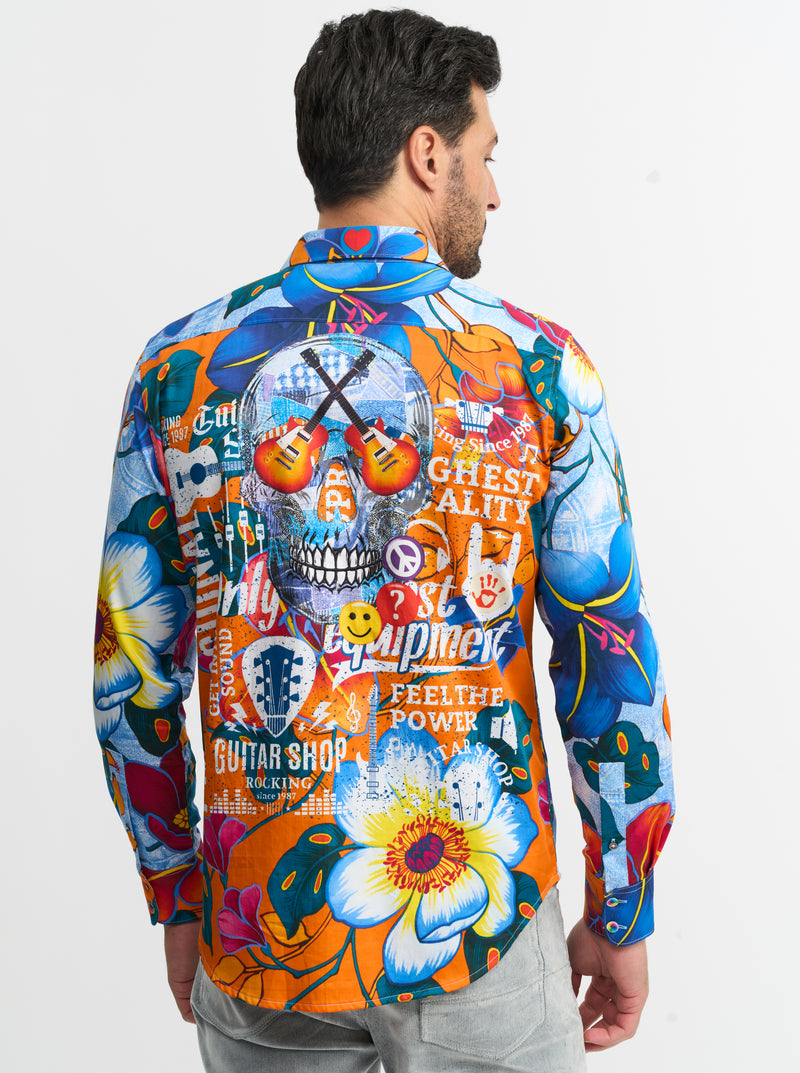 LIMITED EDITION FLOWER POWER LONG SLEEVE BUTTON DOWN SHIRT