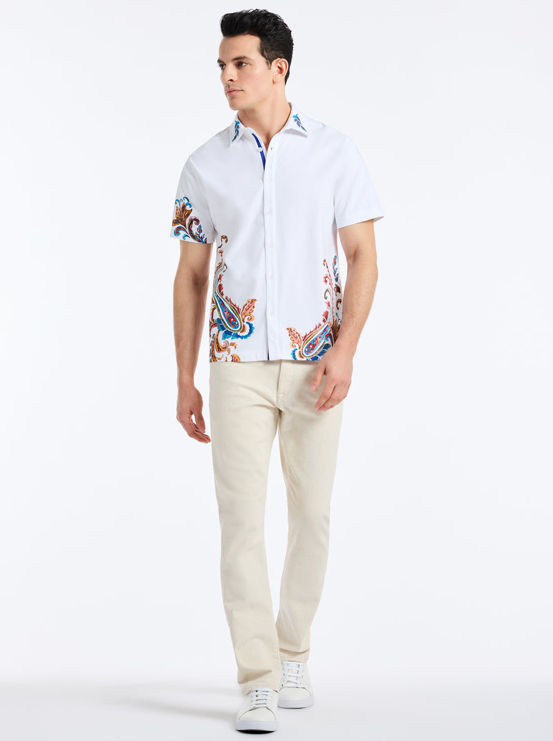 FICANO SHORT SLEEVE BUTTON DOWN SHIRT