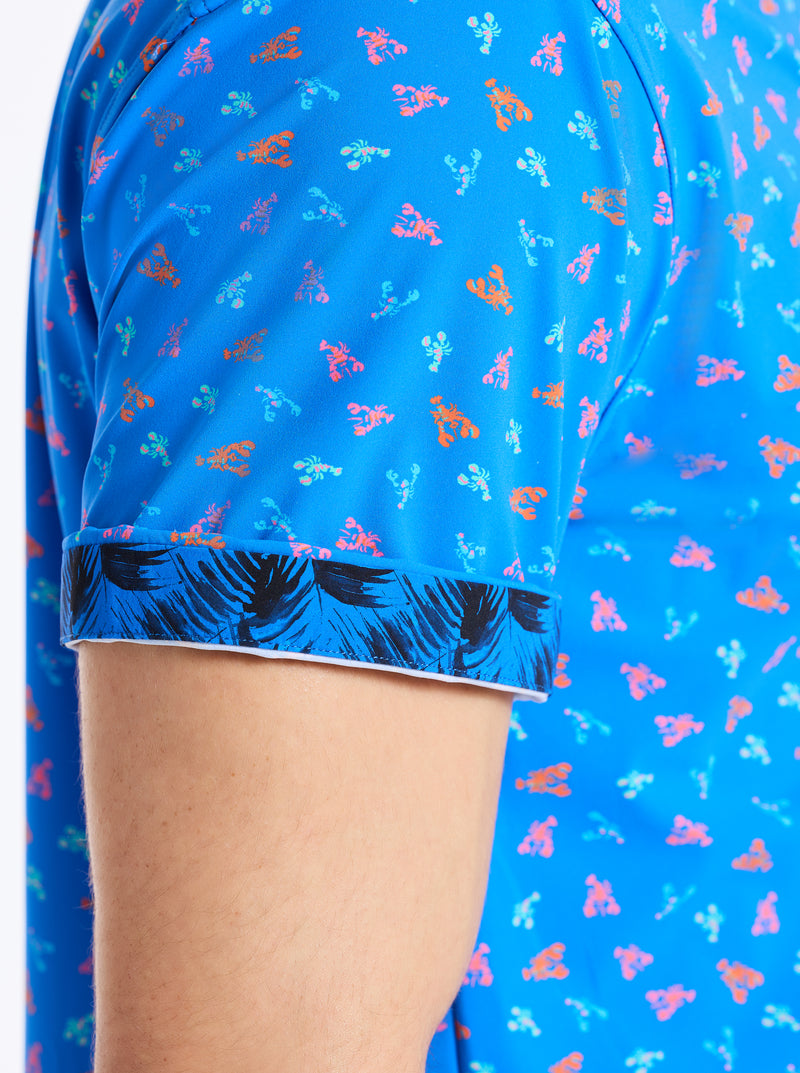 LOBSTER ROLL SHORT SLEEVE BUTTON DOWN SHIRT