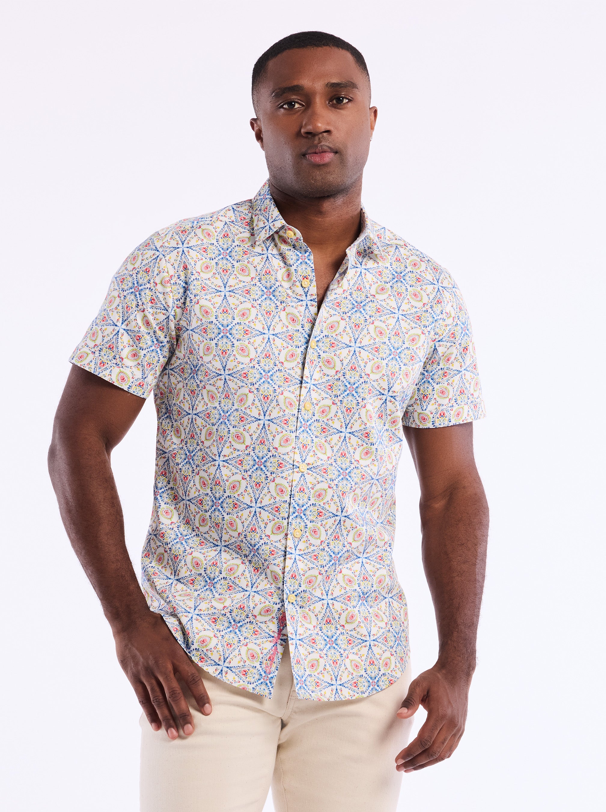 HOLMES SHORT SLEEVE BUTTON DOWN SHIRT