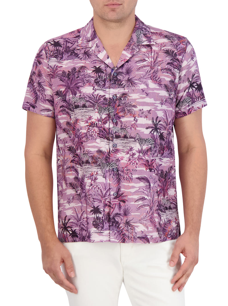 MAKARA SHORT SLEEVE BUTTON DOWN SHIRT