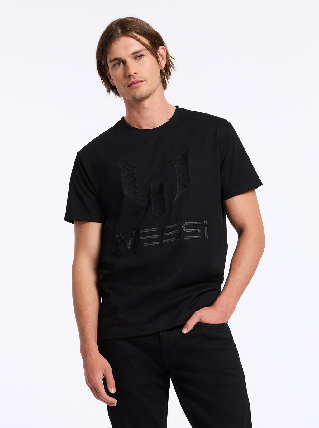 Messi Men's Globe Logo Tee - Lifestyle Short Sleeve Graphic T-Shirt Standard Fit