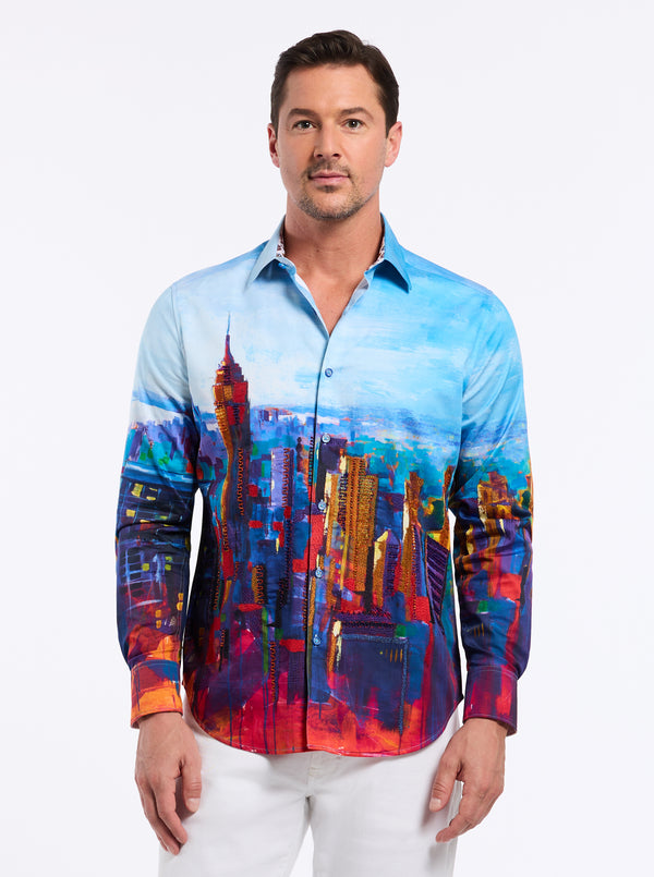 EMPIRE LONG SLEEVE BUTTON DOWN SHIRT