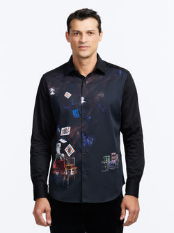 ROYAL FLUSH LONG SLEEVE BUTTON DOWN SHIRT BIG