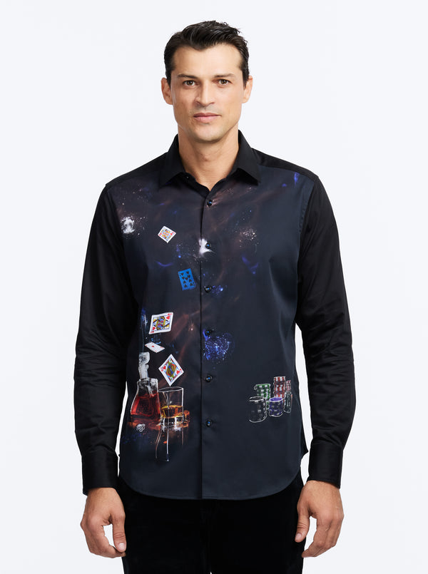 ROYAL FLUSH LONG SLEEVE BUTTON DOWN SHIRT BIG