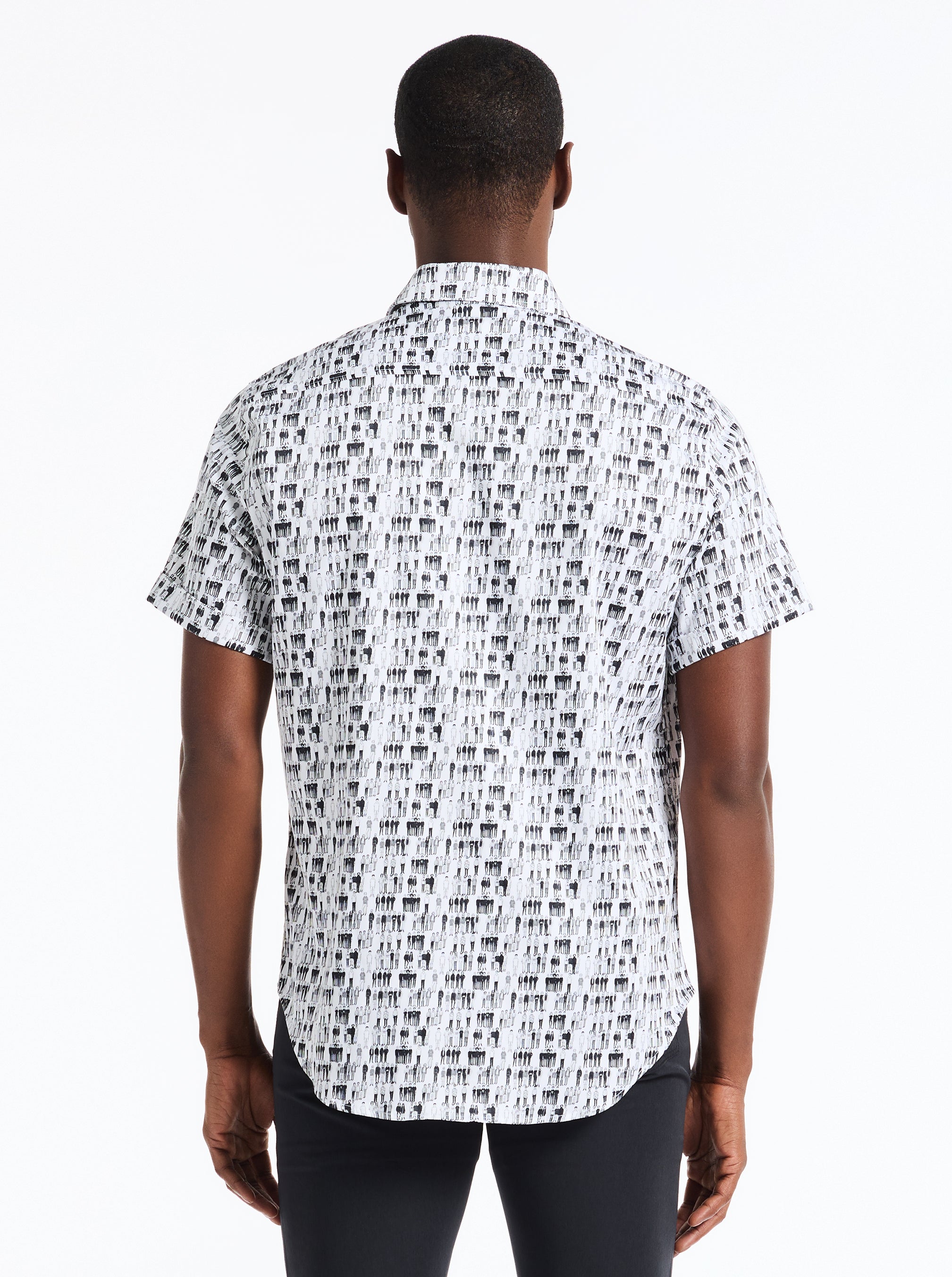 CROWD CONTROL SHORT SLEEVE BUTTON DOWN SHIRT