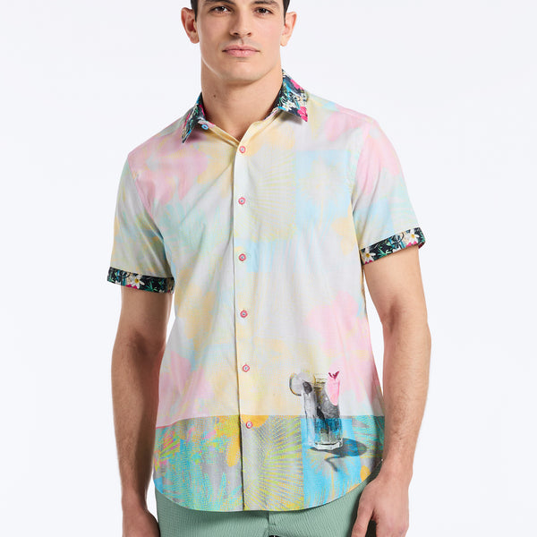 HAZE SHORT SLEEVE BUTTON DOWN SHIRT – Robert Graham