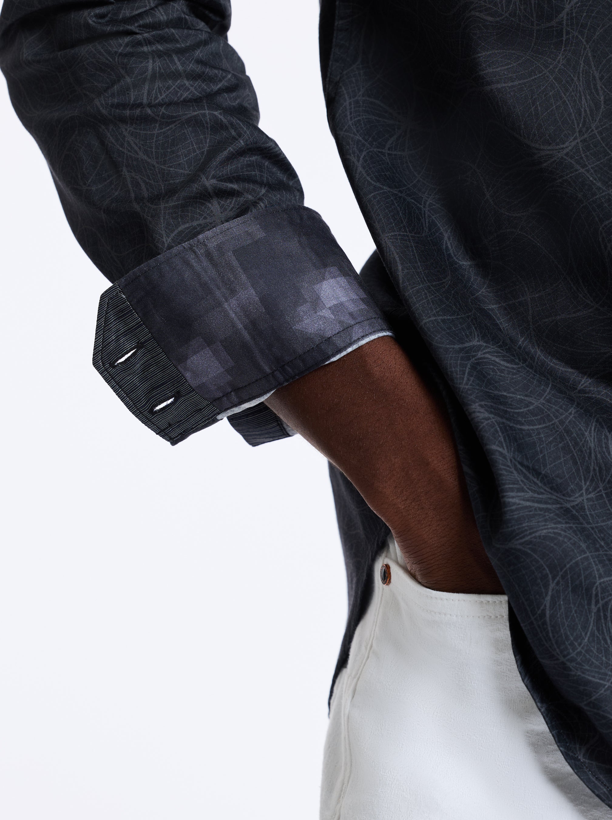 STELVIO LONG SLEEVE BUTTON DOWN SHIRT