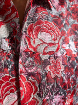 BLOOD ROSE LONG SLEEVE BUTTON DOWN SHIRT