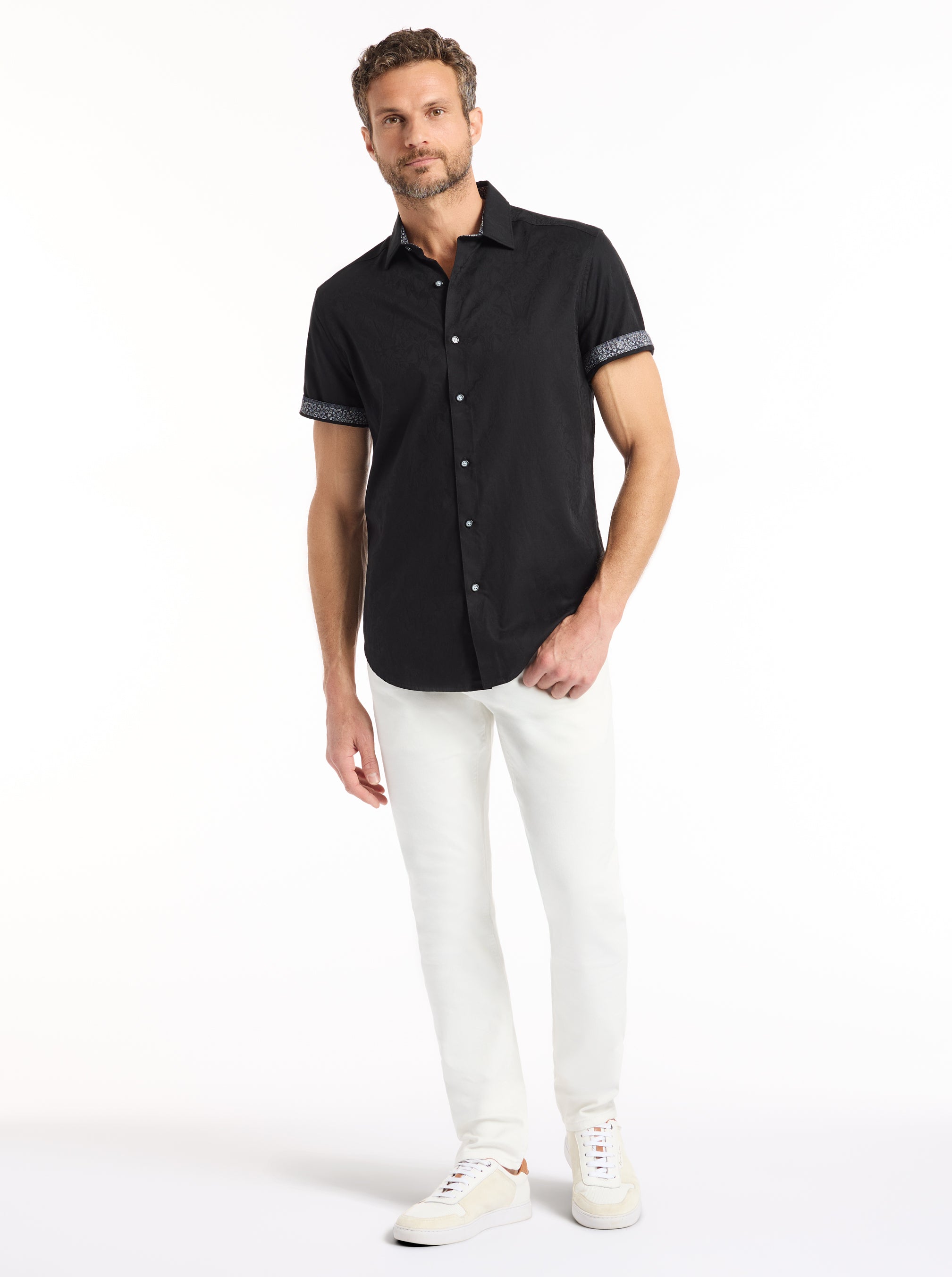 HIGHLAND SHORT SLEEVE BUTTON DOWN SHIRT TALL