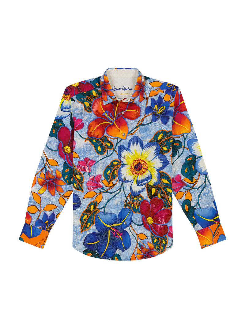 LIMITED EDITION FLOWER POWER LONG SLEEVE BUTTON DOWN SHIRT