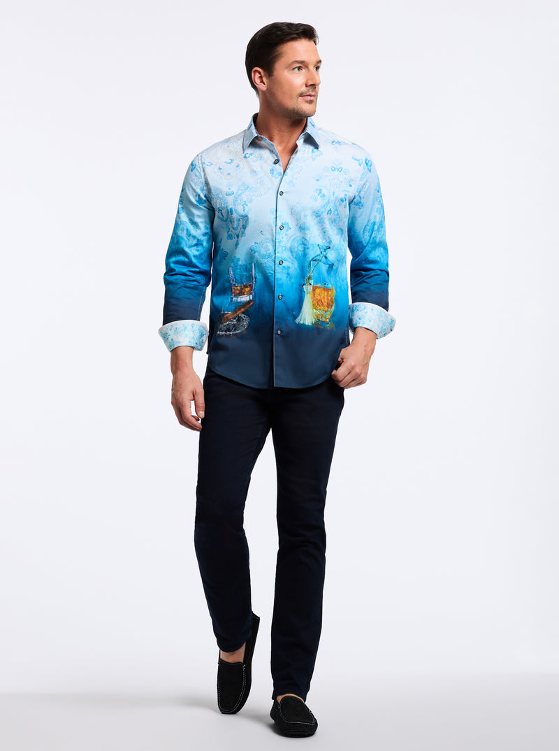 GARRICK CLUB LONG SLEEVE BUTTON DOWN SHIRT