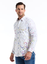ORCHARDS LONG SLEEVE BUTTON DOWN SHIRT