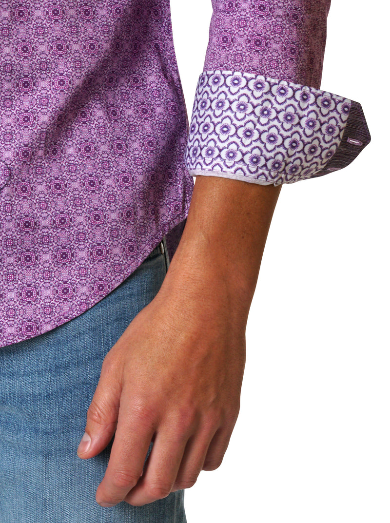 MELTON LONG SLEEVE BUTTON DOWN SHIRT