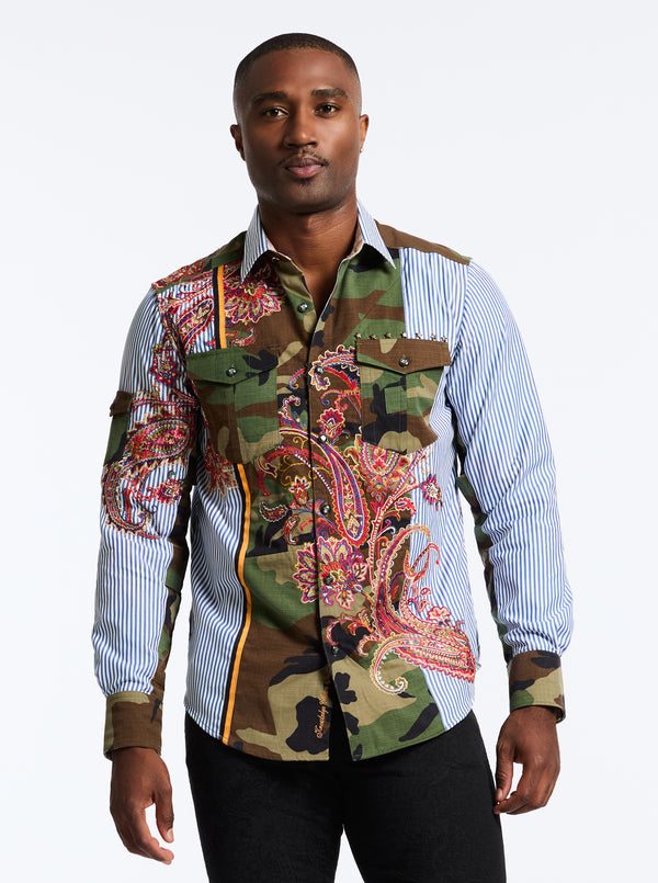 LIMITED EDITION THE LOVE & PEACE LONG SLEEVE BUTTON SHIRT