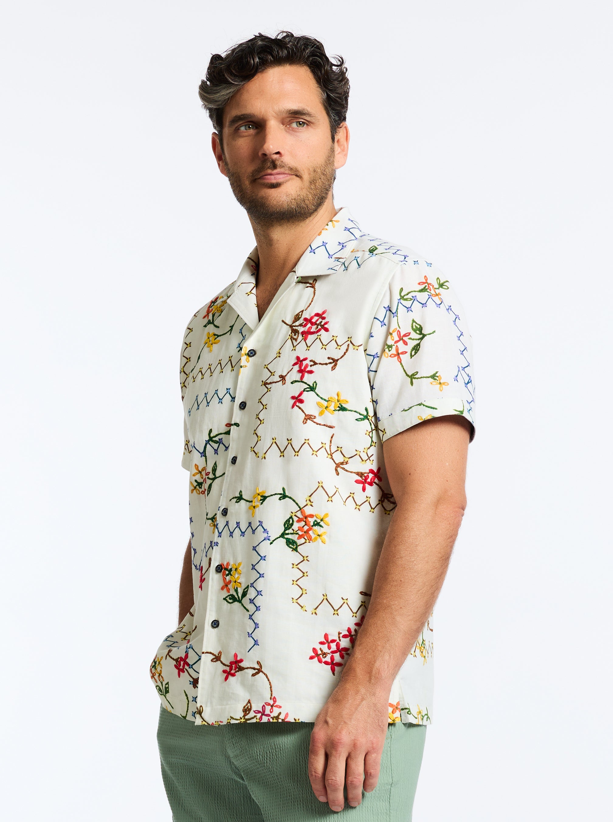 MARETTIMO SHORT SLEEVE BUTTON DOWN SHIRT
