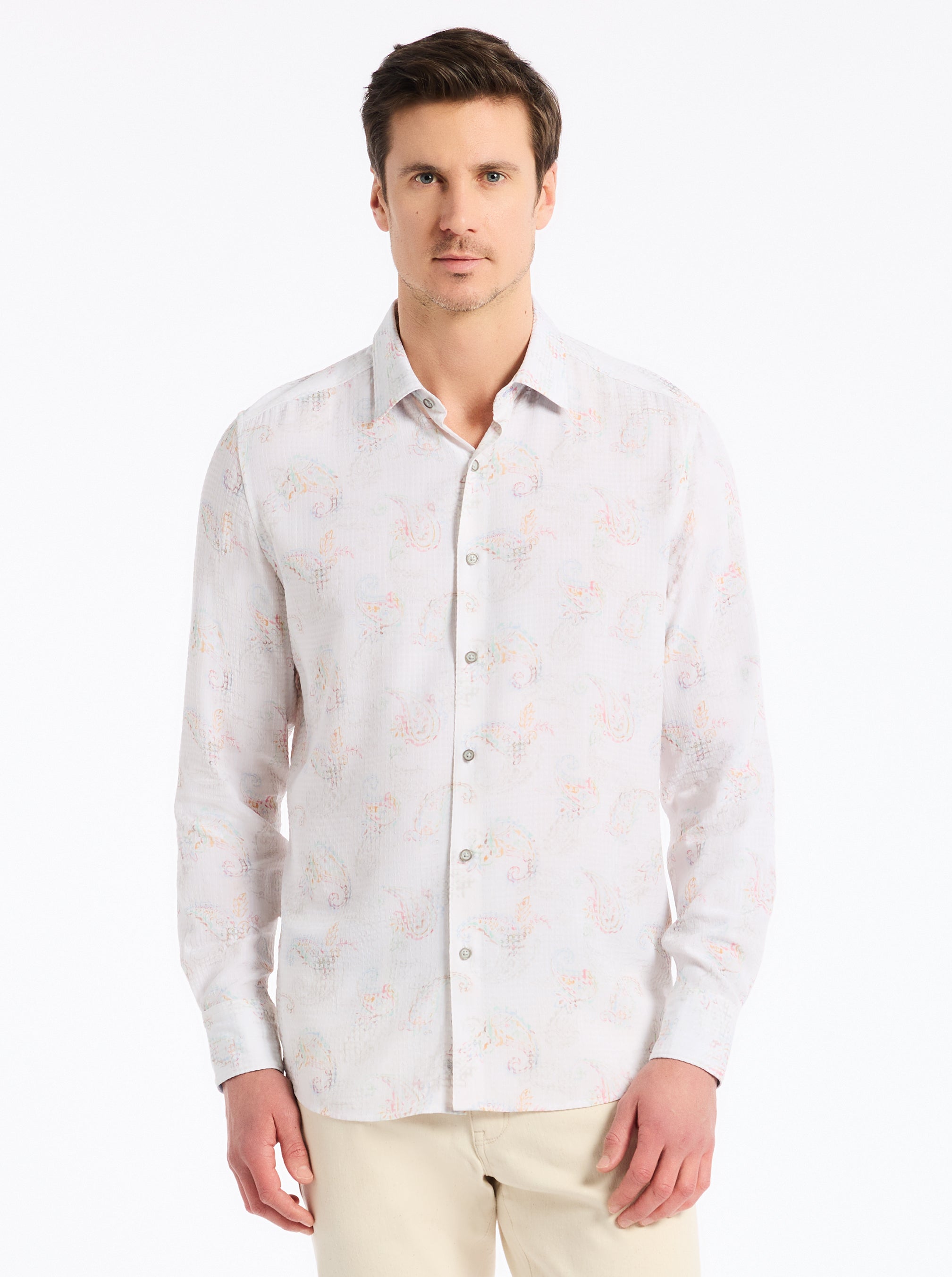 ALIBON LONG SLEEVE BUTTON DOWN SHIRT