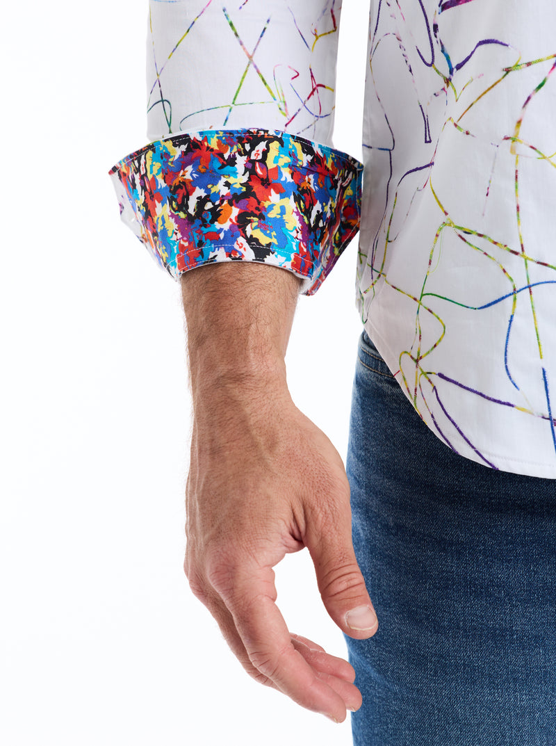 ORCHARDS LONG SLEEVE BUTTON DOWN SHIRT