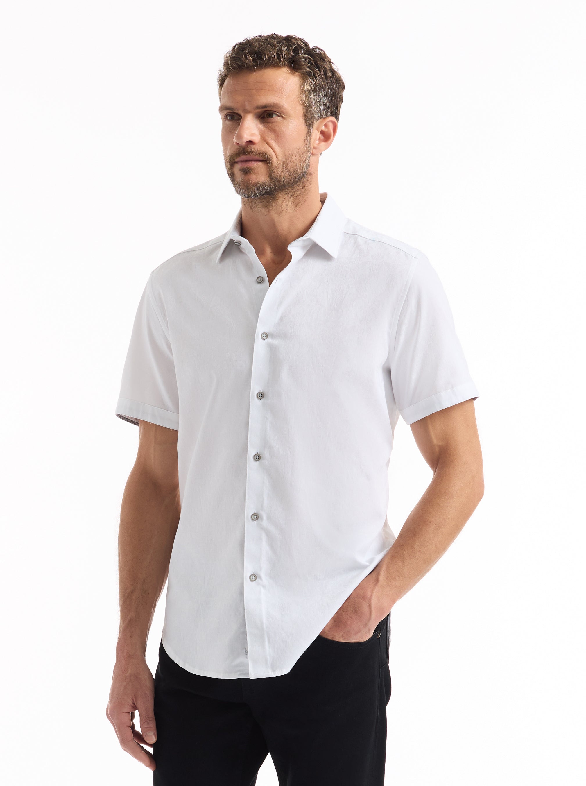 HIGHLAND SHORT SLEEVE BUTTON DOWN SHIRT TALL