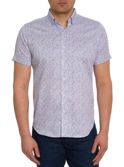 BELL FLOWER SHORT SLEEVE BUTTON DOWN SHIRT
