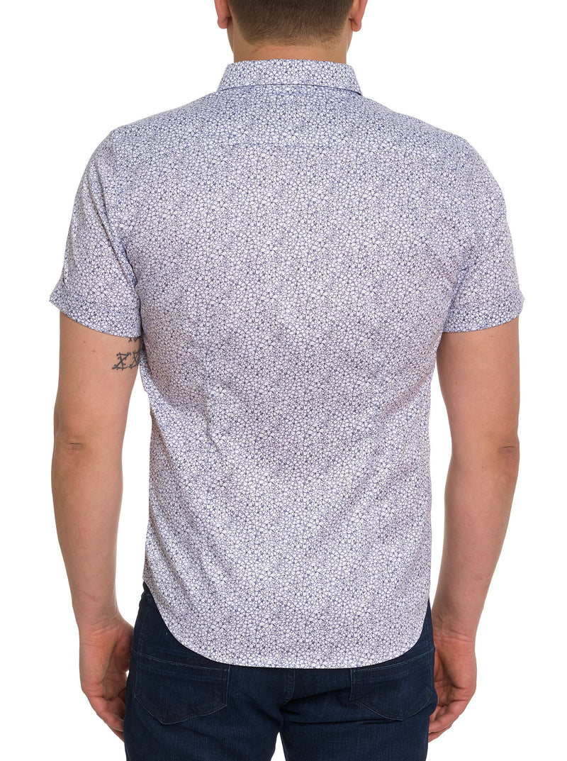 BELL FLOWER SHORT SLEEVE BUTTON DOWN SHIRT