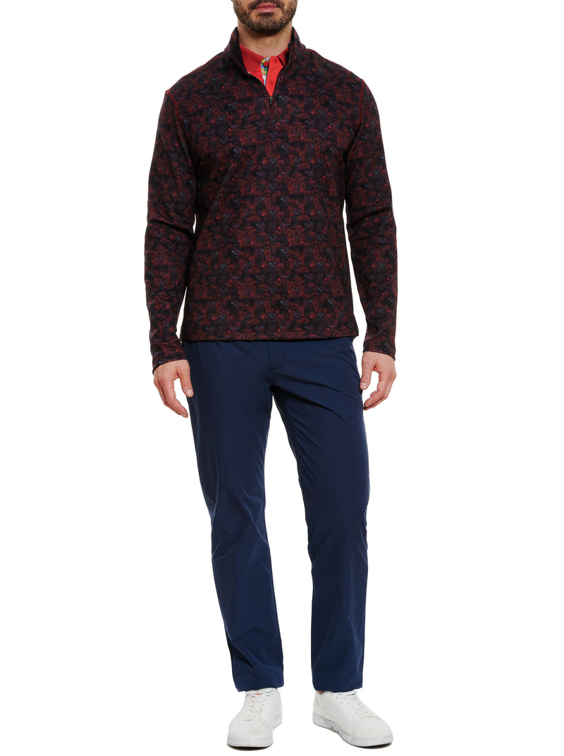 CUTTING EDGE FLEECE ZIP NECK SWEATER
