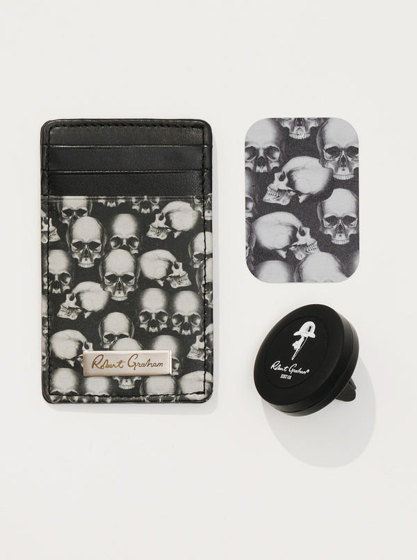 HIGH SPIRITS SKULL MAGNETIC WALLET & CAR MOUNT