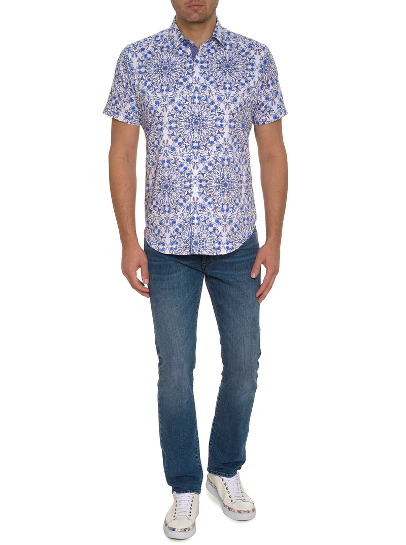 ANDAZ SHORT SLEEVE BUTTON DOWN SHIRT