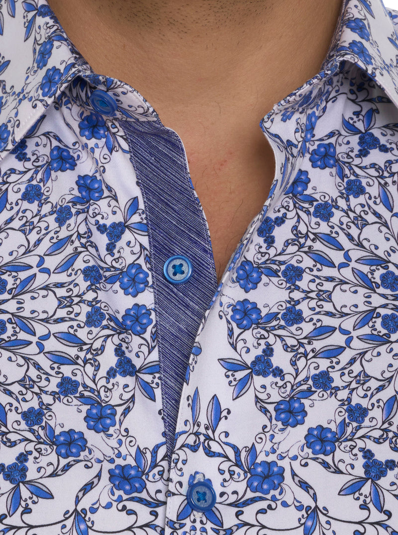 ANDAZ SHORT SLEEVE BUTTON DOWN SHIRT