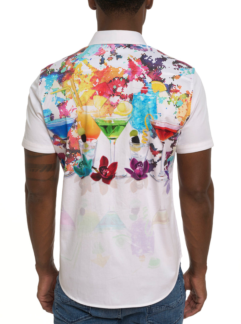 SPLASHDOWN SHORT SLEEVE BUTTON DOWN SHIRT TALL