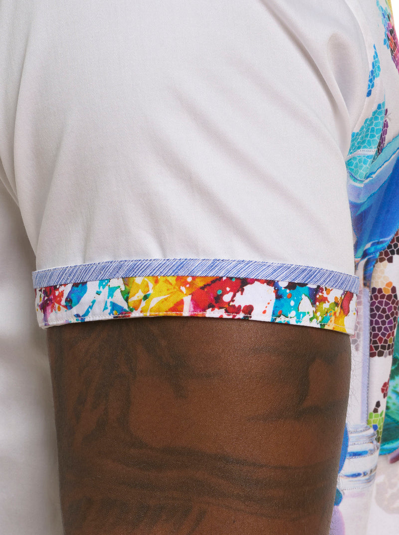 SPLASHDOWN SHORT SLEEVE BUTTON DOWN SHIRT