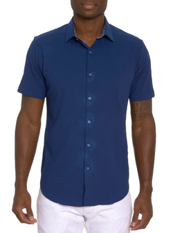 SHARK BITE SHORT SLEEVE BUTTON DOWN SHIRT