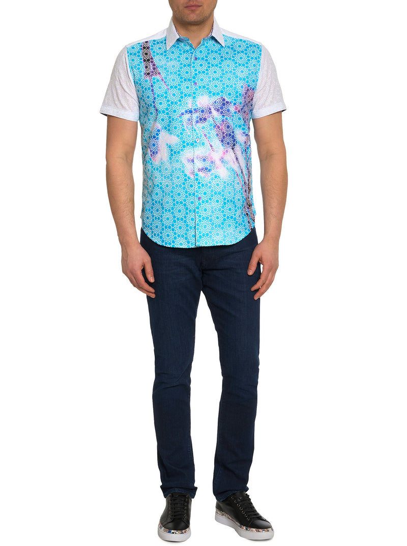 LIMITED EDITION THE IRIS SHORT SLEEVE BUTTON DOWN SHIRT