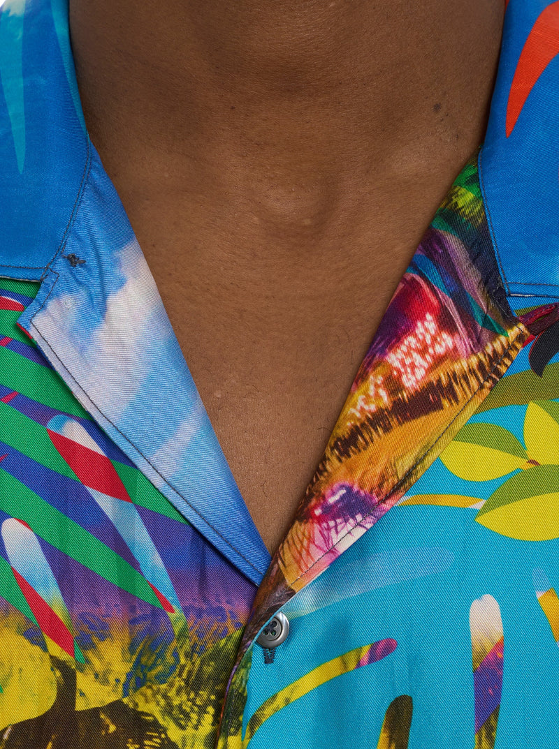 LIMITED EDITION THE TOUCAN MIX SHORT SLEEVE BUTTON DOWN SHIRT TALL