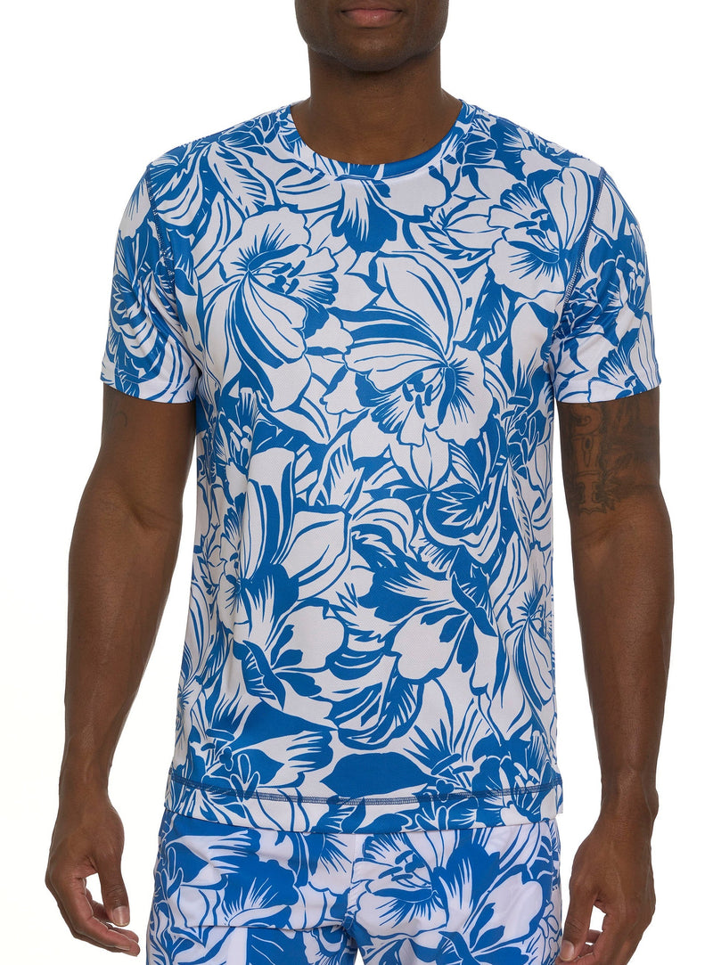 BEACH HIBISCUS PERFORMANCE GRAPHIC T-SHIRT