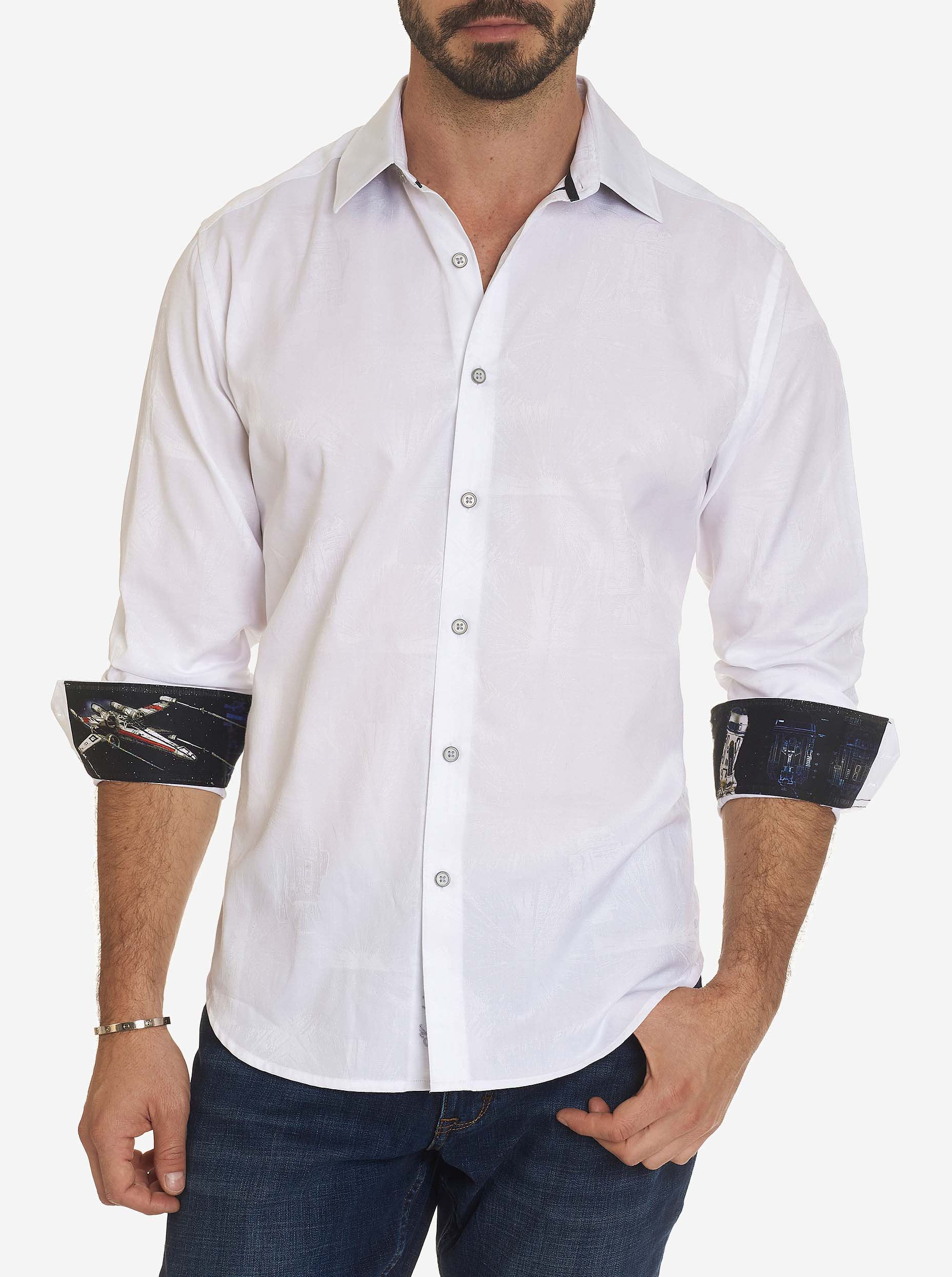 THE DROID LONG SLEEVE BUTTON DOWN SHIRT
