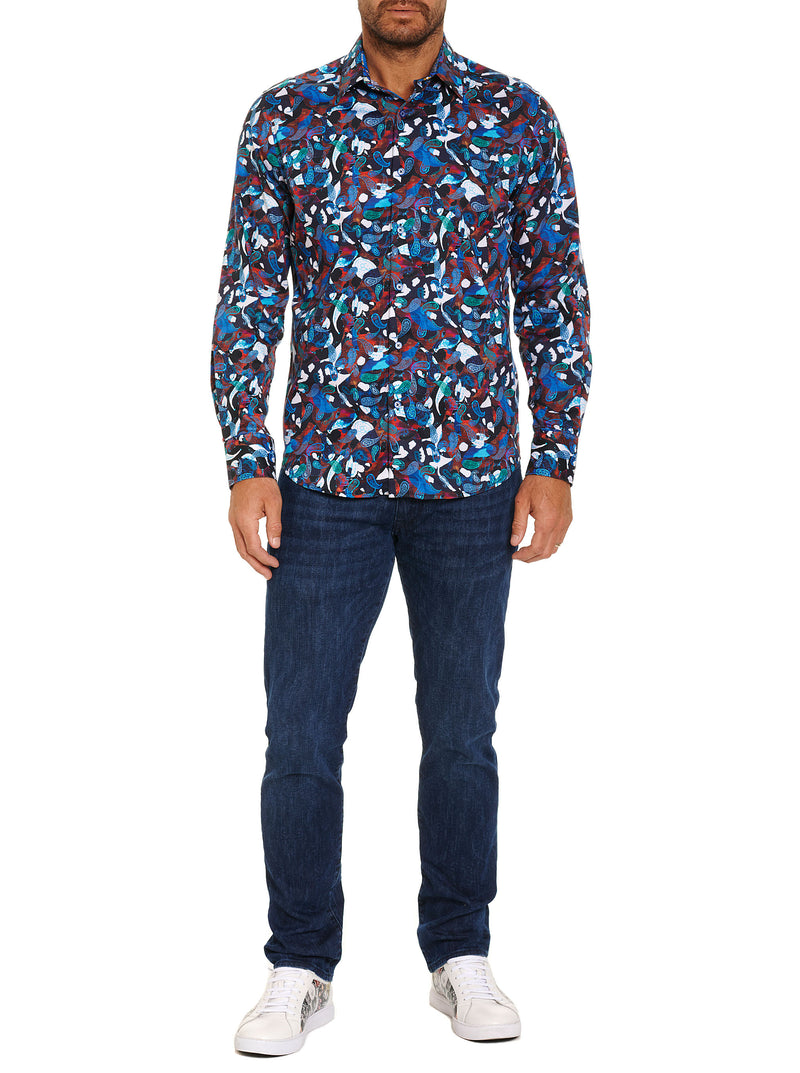 DPM LONG SLEEVE BUTTON DOWN SHIRT