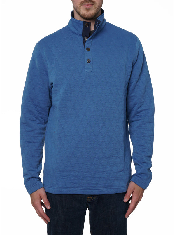 CARO QUILTED HENLEY SWEATER