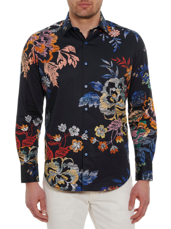 PLUTO LONG SLEEVE BUTTON DOWN SHIRT