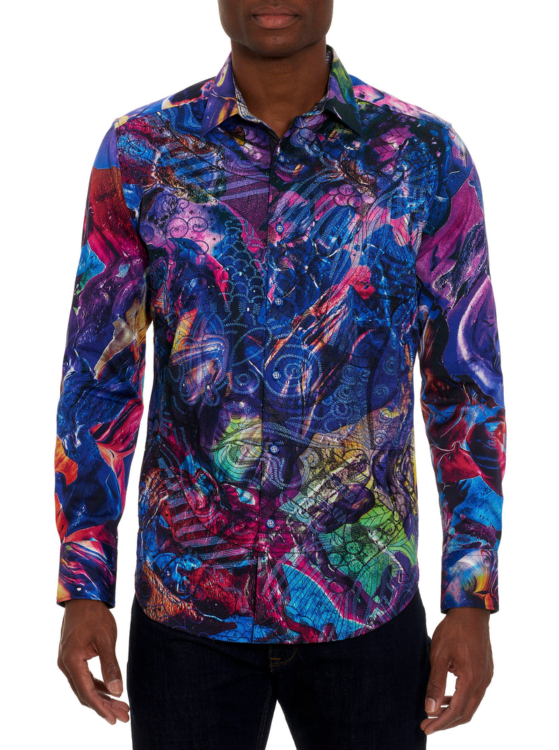 QUASAR LONG SLEEVE BUTTON DOWN SHIRT