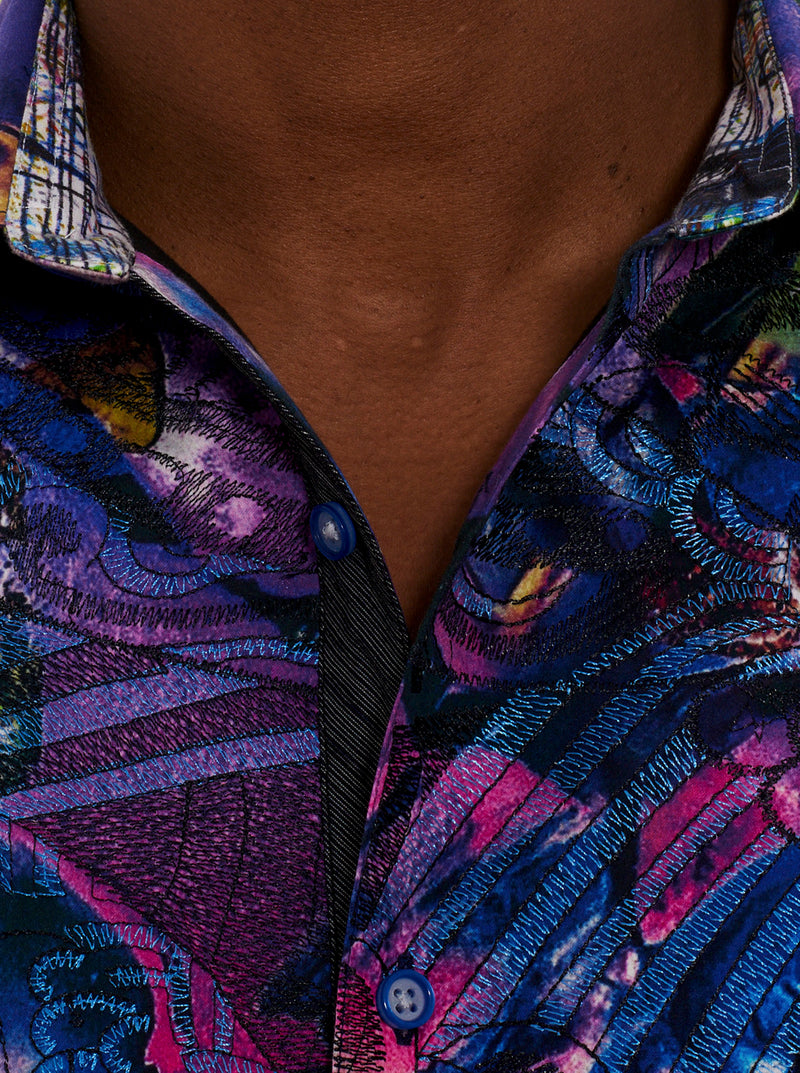 QUASAR LONG SLEEVE BUTTON DOWN SHIRT