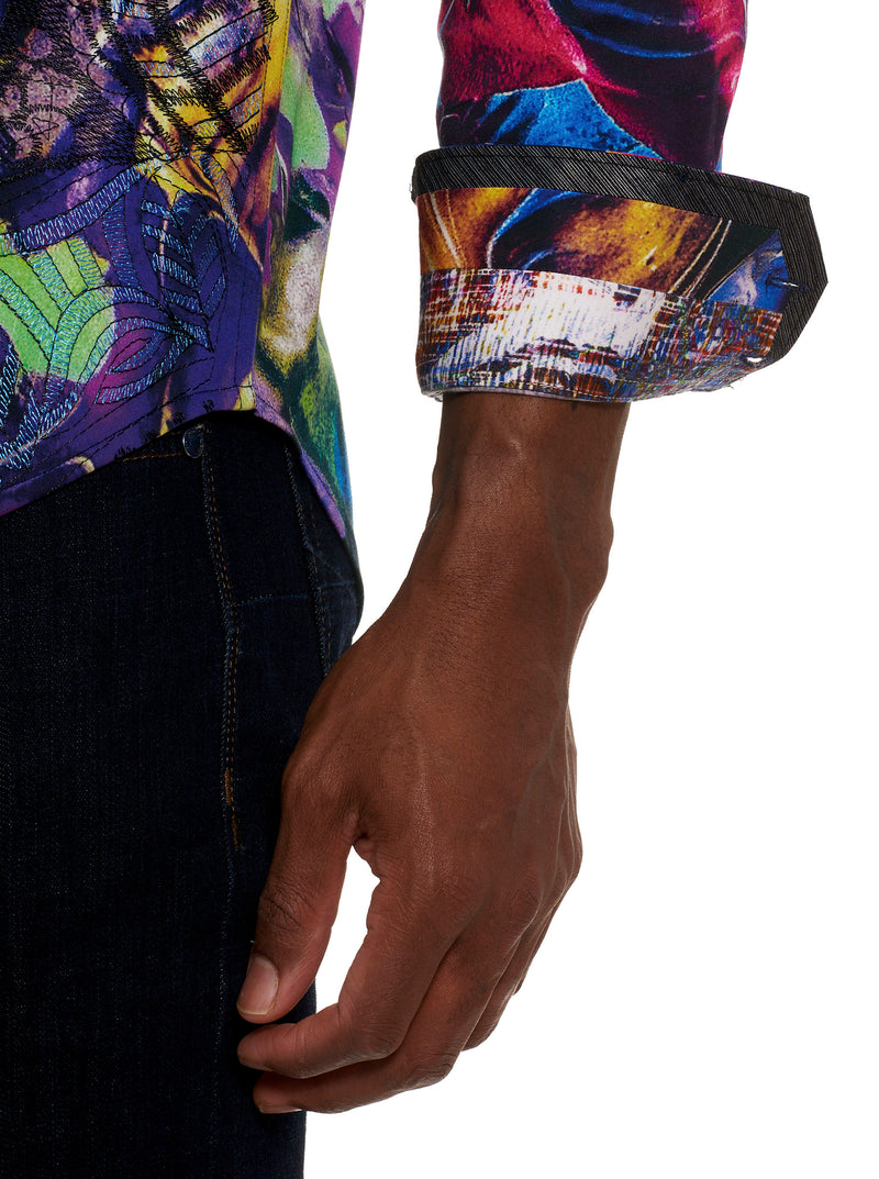 QUASAR LONG SLEEVE BUTTON DOWN SHIRT