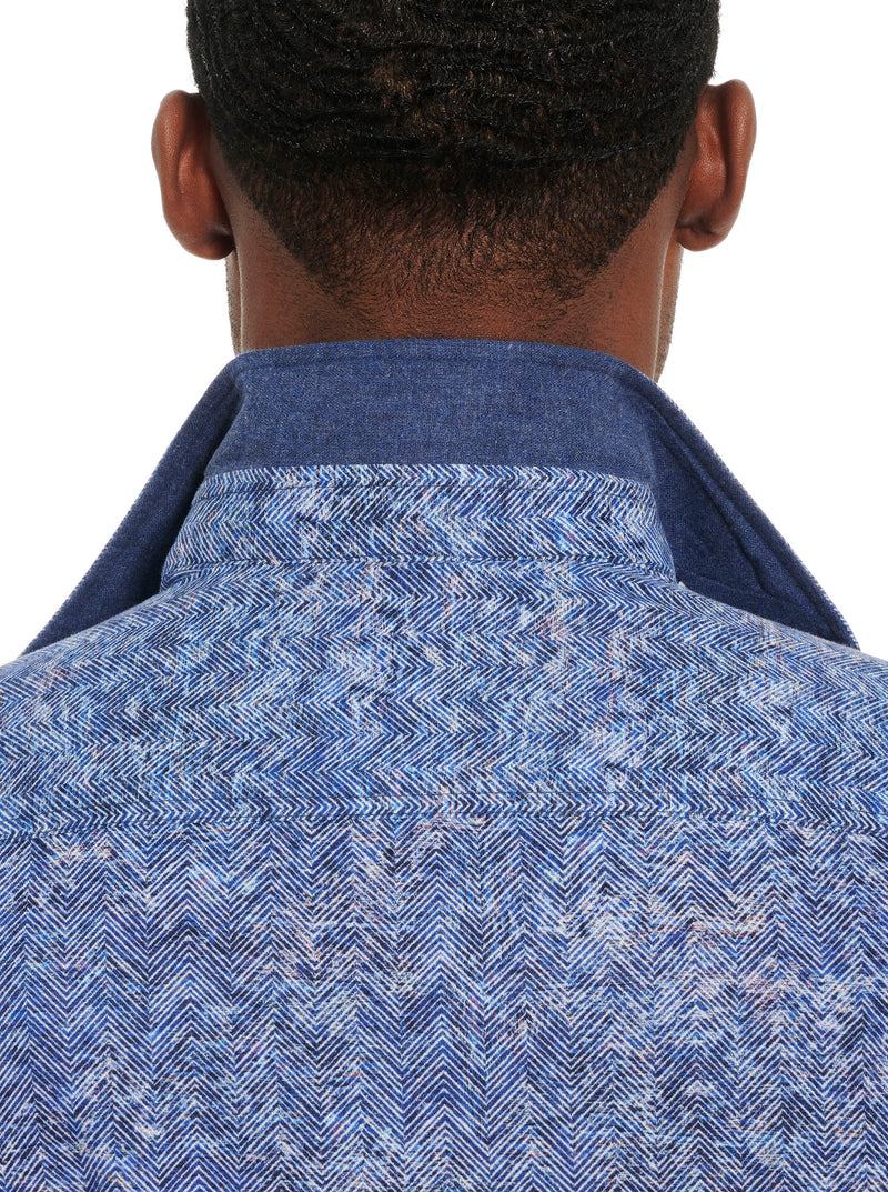 COSMIC WAVE LONG SLEEVE BUTTON DOWN SHIRT