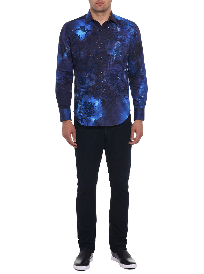LIMITED EDITION COSMIC GARDEN LONG SLEEVE BUTTON DOWN SHIRT