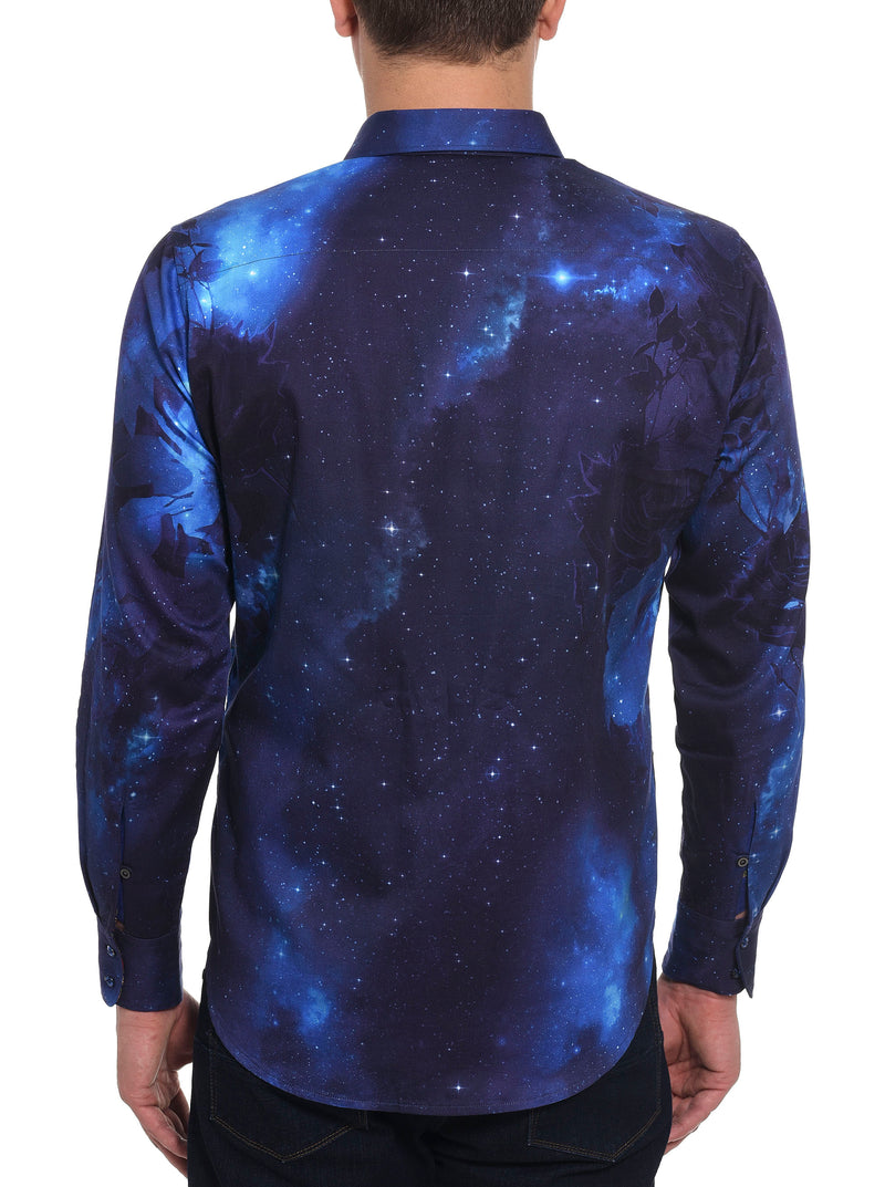 LIMITED EDITION COSMIC GARDEN LONG SLEEVE BUTTON DOWN SHIRT BIG