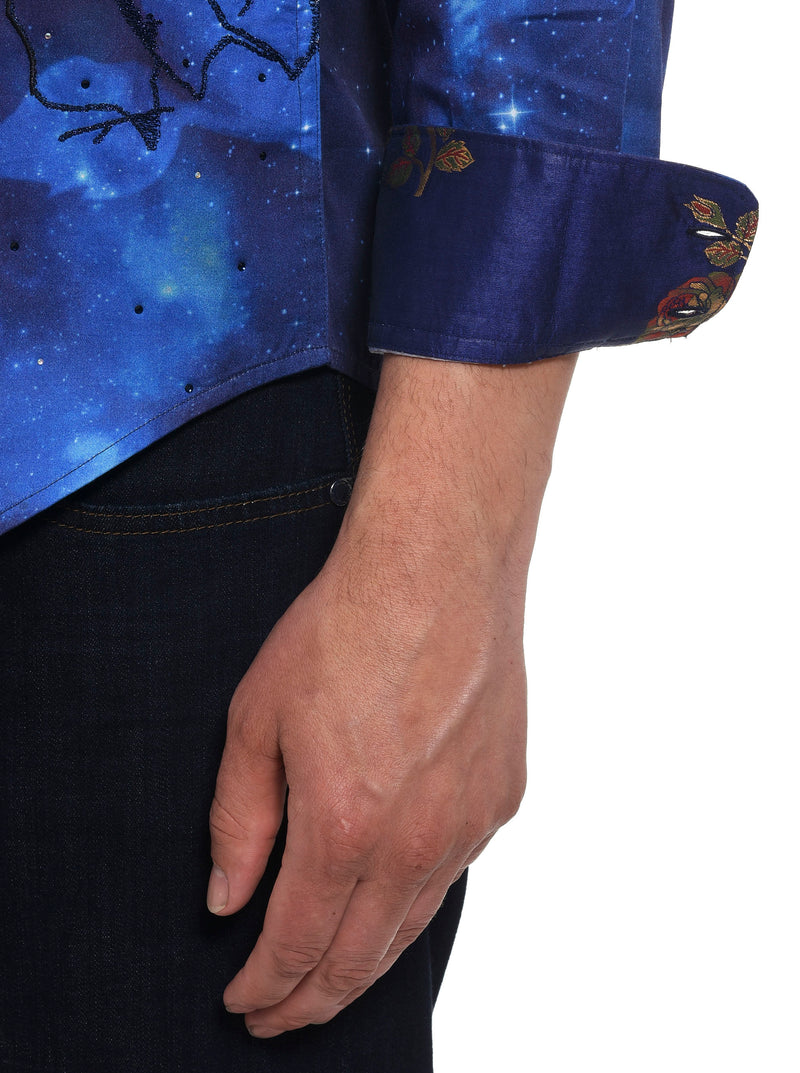 LIMITED EDITION COSMIC GARDEN LONG SLEEVE BUTTON DOWN SHIRT BIG