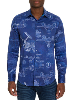 BLUEPRINT LONG SLEEVE BUTTON DOWN SHIRT